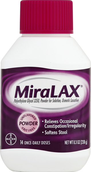 MiraLAX Osmotic Laxative, Powder for Solution, Unflavored
