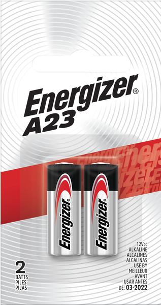 Energizer Batteries, Alkaline, A23, 12V
