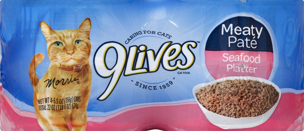 9Lives Cat Food, Seafood Platter, Meaty Pate