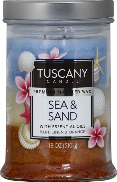 Tuscany Candle Marbled Wax, Premium, Sea & Sand