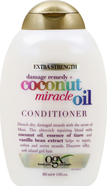 OGX Conditioner, Damage Remedy, Extra Strength, Coconut Miracle Oil