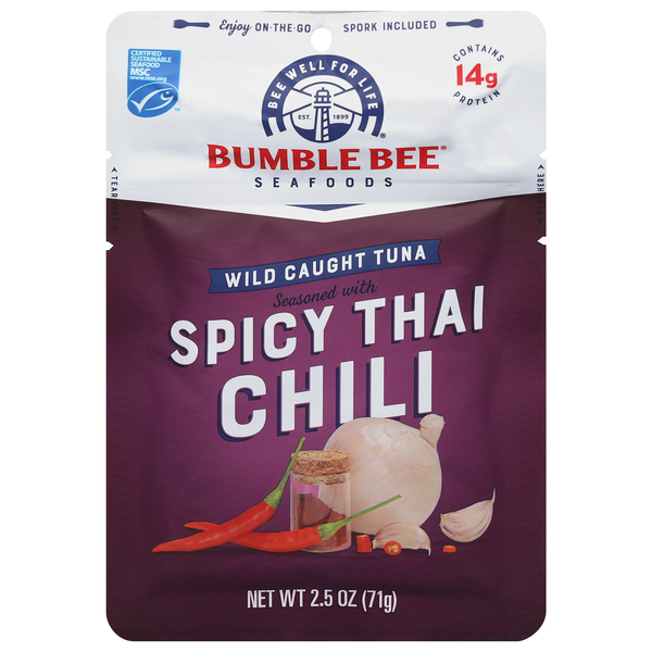 Bumble Bee Seafoods Tuna, Spicy Thai Chili, Wild Caught