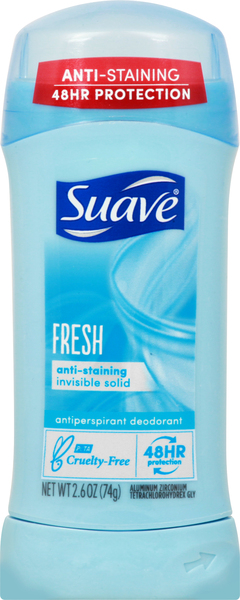 Suave Deodorant, Anti-Perspirant, Fresh, Invisible Solid