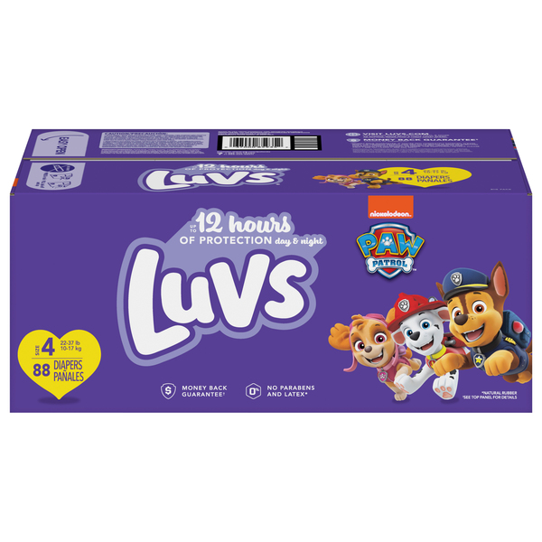 Luvs Diapers, Paw Patrol, 4 (22-37 lb)