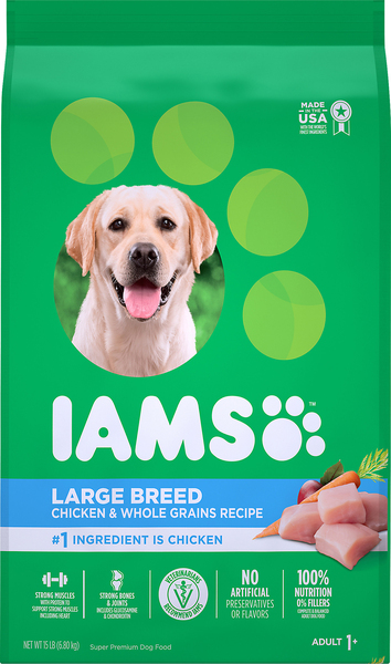Iams Large Breed Chicken & Whole Grains Recipe Adult Super Premium Dog Food