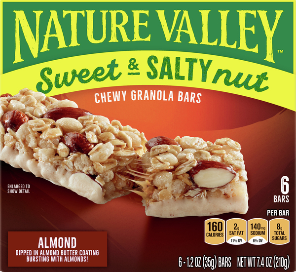 Nature Valley Granola Bars, Sweet & Salty Nut, Almond