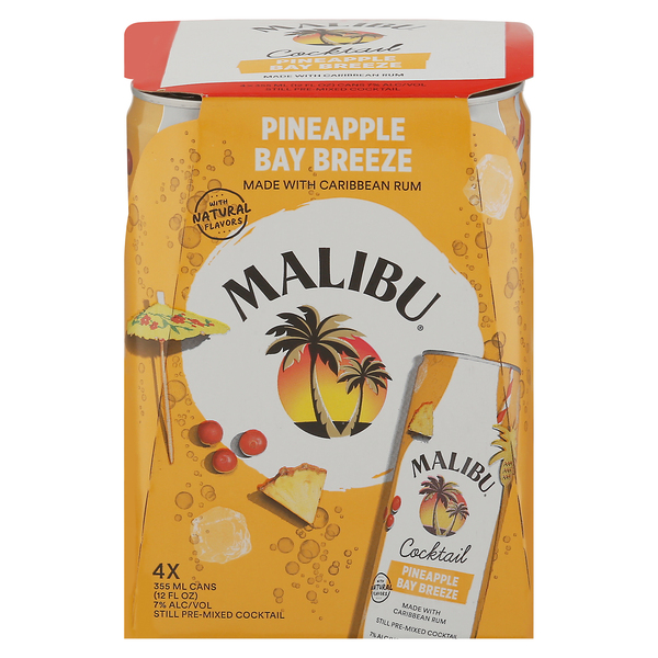 Malibu Pre-Mixed Cocktail, Still, Pineapple Bay Breeze « Discount 