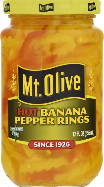 Mt. Olive Banana Pepper Rings, Hot, Fresh Pack
