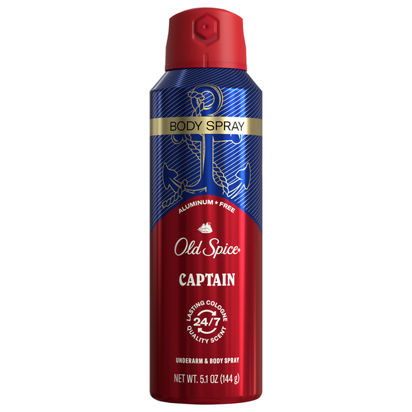 Old Spice Body Spray, Captain, Scent of Bergamot