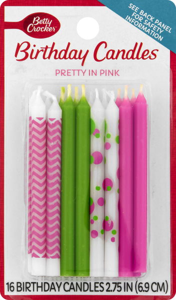 Betty Crocker Candles, Birthday, Pretty in Pink