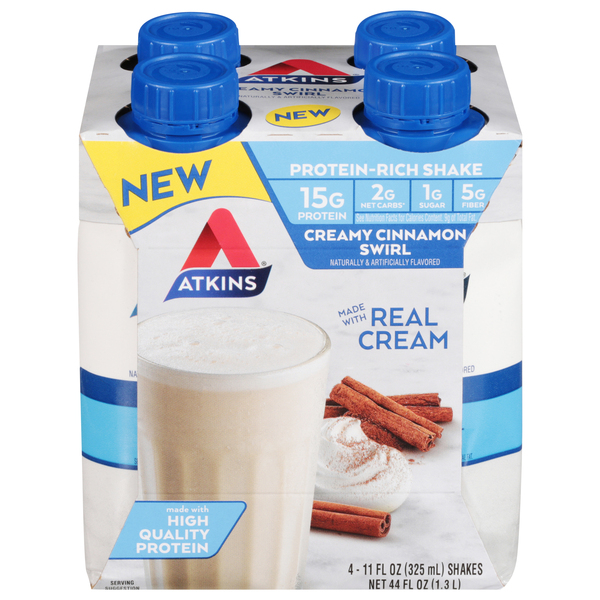Atkins Protein-Rich Shakes, Creamy Cinnamon Swirl