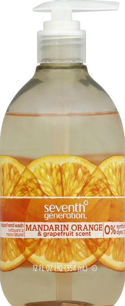 Seventh Generation Hand Wash, Natural, Mandarin Orange & Grapefruit Scent