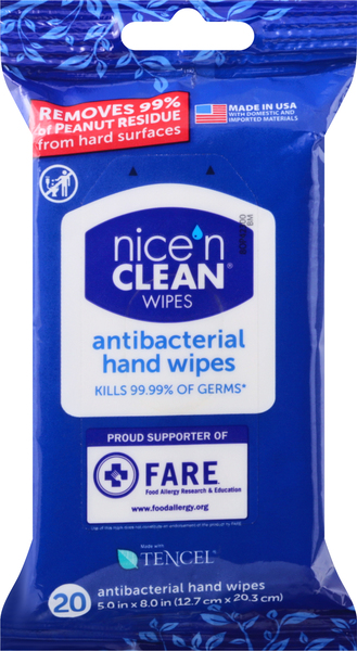 Nice N Clean Hand Wipes, Antibacterial
