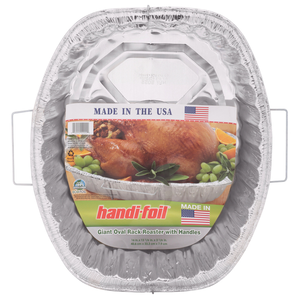 Handi-Foil Rack Roaster Pan with Handles, Oval, Giant « Discount
