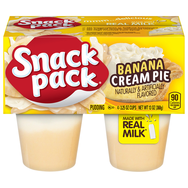 Snack Pack Banana Cream Pie Flavored Pudding