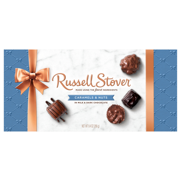 Russell Stover Chocolate, Milk & Dark, Caramels & Nuts