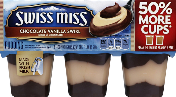 Swiss Miss Pudding, Chocolate Vanilla Swirl