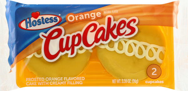 Hostess Cup Cakes, Natural Flavor Orange