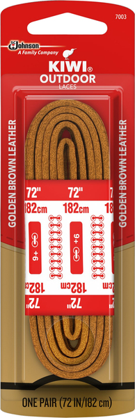 Kiwi Outdoor Laces, Golden Brown Leather, 72 Inches