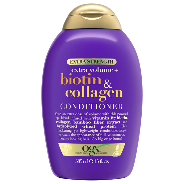 Ogx Conditioner, Extra Strength, Extra Volume + Biotin & Collagen