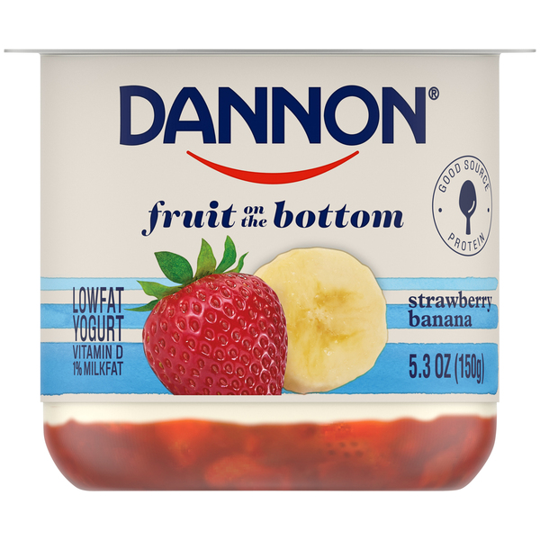 Dannon Fruit on the Bottom Strawberry Banana Lowfat Yogurt