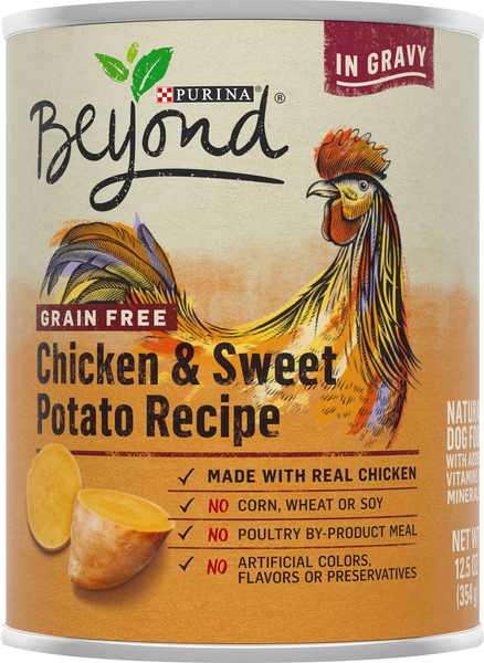 Beyond Dog Food, Cage-Free Chicken & Sweet Potato Recipe, In Gravy