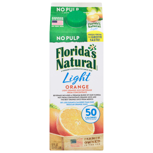 Florida's Natural Juice Beverage, Light, Orange, No Pulp