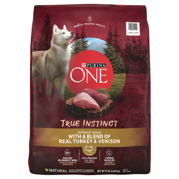 Purina One Dog Food, with a Blend of Real Turkey & Venison, Adult