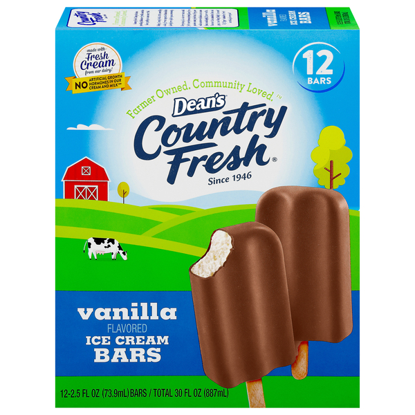 Dean's Country Fresh Ice Cream Bars, Vanilla