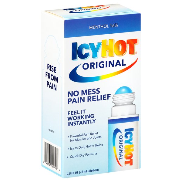 Icy Hot Pain Relief, No Mess, Roll-On