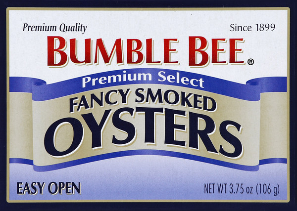 Bumble Bee Oysters, Hardwood Smoked, Shucked