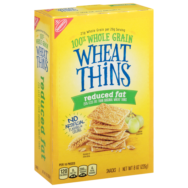 Wheat Thins Snacks, Reduced Fat, 100% Whole Grain