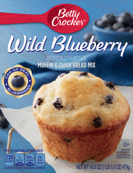 Betty Crocker Muffin & Quick Bread Mix, Wild Blueberry