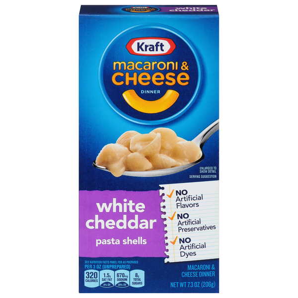 Kraft Pasta Shells, White Cheddar, Mac & Cheese