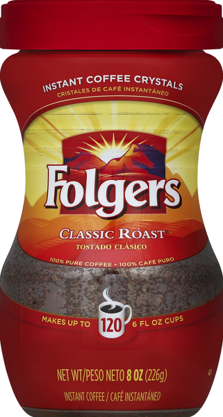 Folgers Coffee, Classic Roast, Instant Crystals