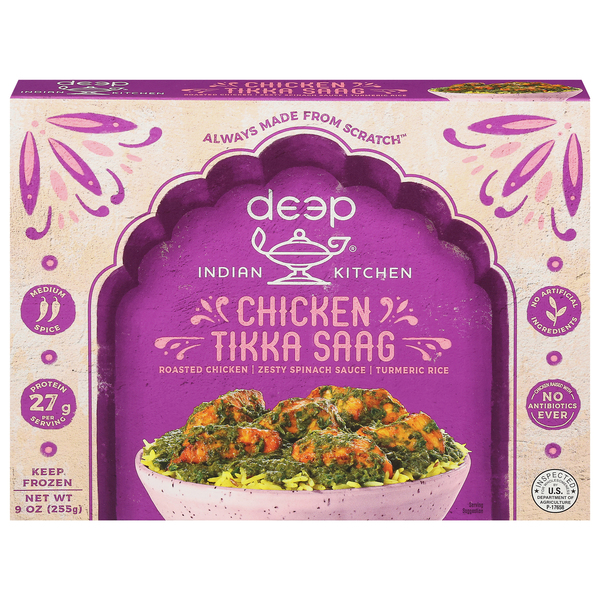 Deep Indian Kitchen Chicken Tikka Saag, Medium Spice