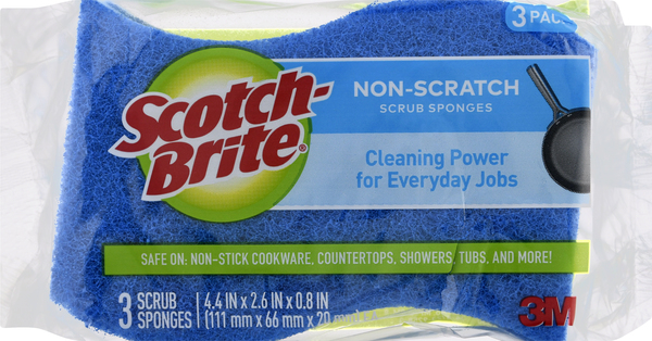 Scotch Brite Scrub Sponge, Non-Scratch