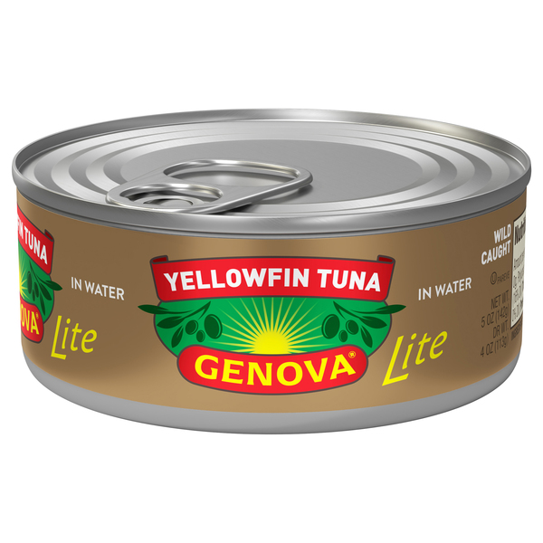 Genova Yellowfin Tuna, in Water, Lite, Wild Caught