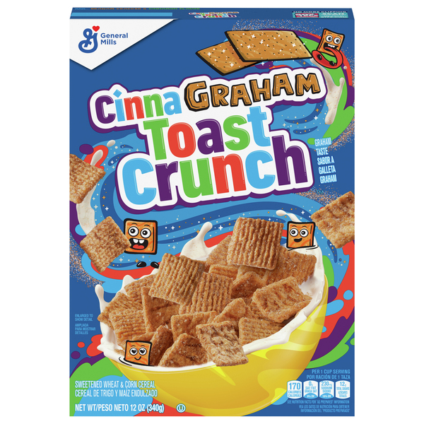 Cinnamon Toast Crunch Cereal, Wheat & Corn, Sweetened, CinnaGraham
