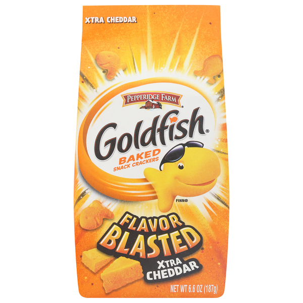 Goldfish Baked Snack Crackers, Xtra Cheddar