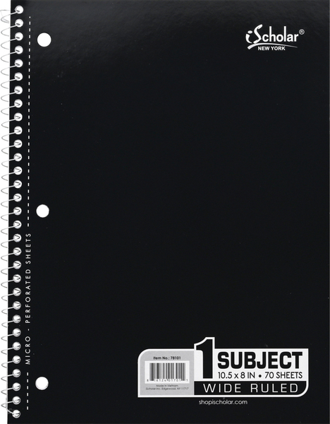 iScholar Notebook, Wide Ruled