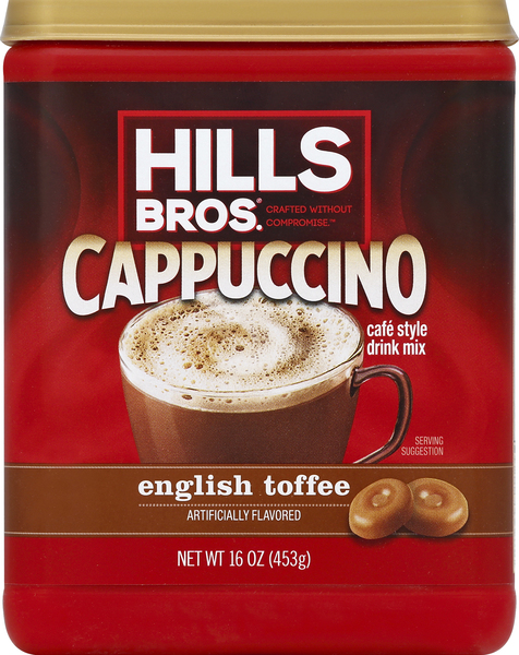 HILLS BROS Cappuccino Drink Mix, Cafe Style, English Toffee