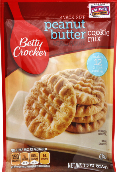 Betty Crocker Cookie Mix, Peanut Butter, Snack Size