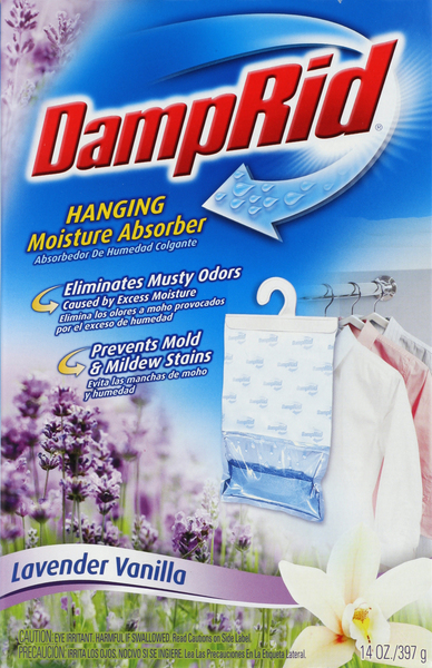 DampRid Moisture Absorber, Hanging, Lavender Vanilla « Discount Drug Mart