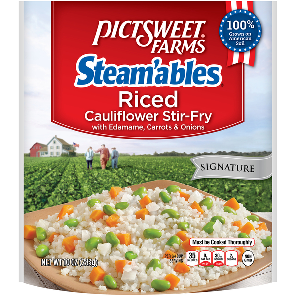 Pictsweet Farms Signature Riced Cauliflower Stir-Fry with Edamame, Carrots & Onions