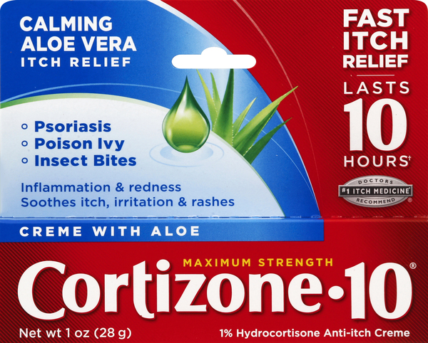 Cortizone-10 Anti-Itch Creme, Maximum Strength, Calming Aloe Vera