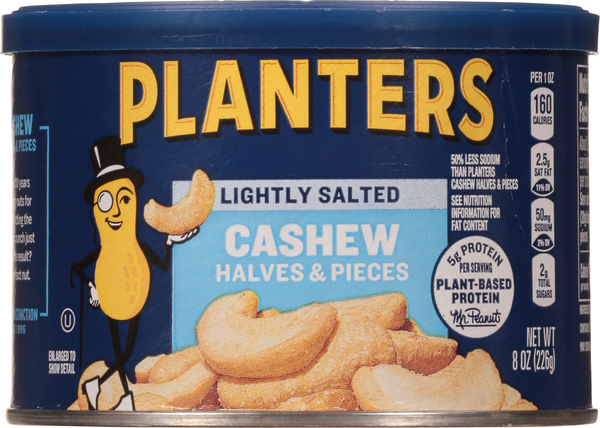 Planters Cashews, Halves & Pieces, Lightly Salted