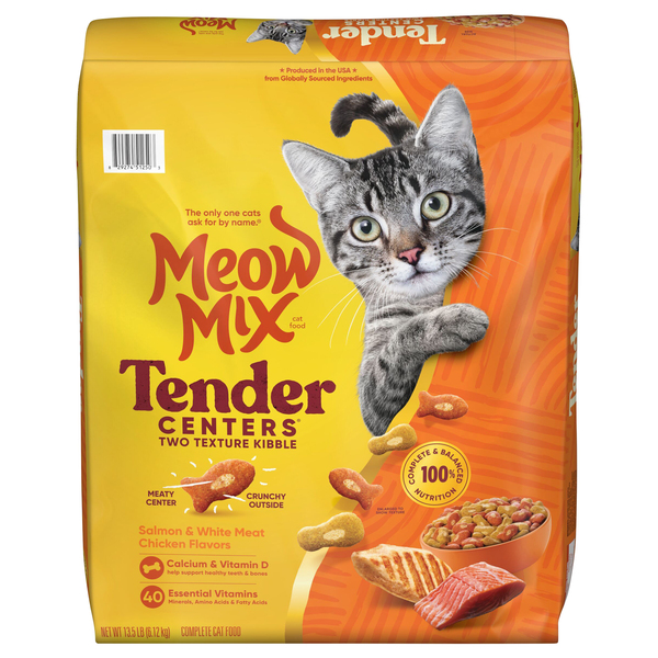 Meow Mix Cat Food, Complete, Salmon & White Meat Chicken Flavors