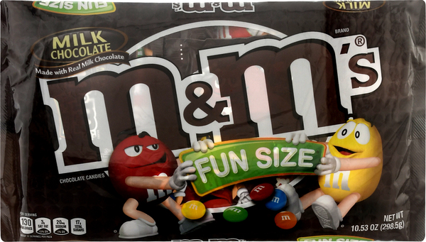 M&M's Milk Chocolate Fun Size Halloween Chocolate Candy - 10.53oz Bag 