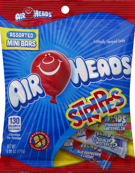 Air Heads Candy, Stripes, Assorted Mini Bars